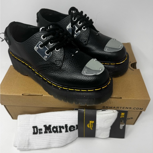 NEW “READ” 1461 PIERCING MILLED NAPPA LEATHER PLATFORM SHOES SIZE 9 - Picture 1 of 16